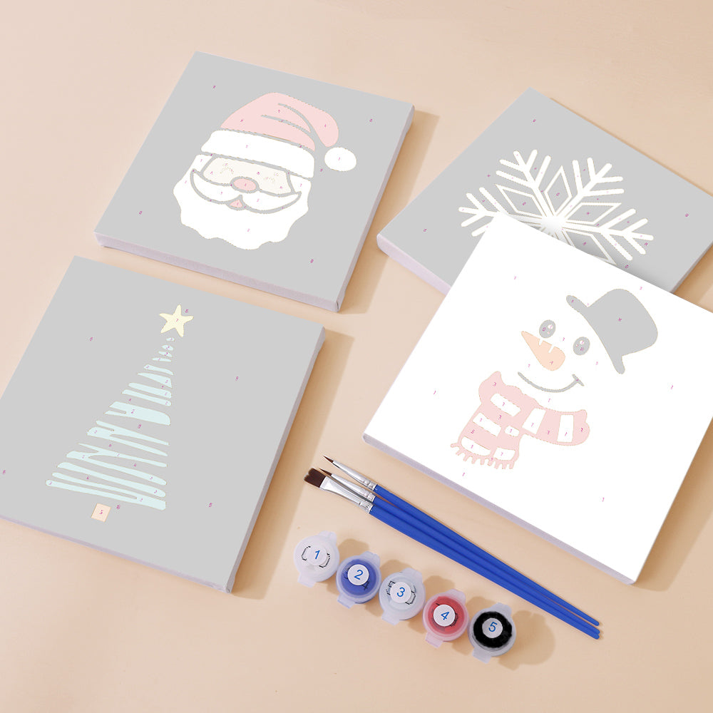 Festive Cheer 4 Pack Mini Paint by Numbers Kit
