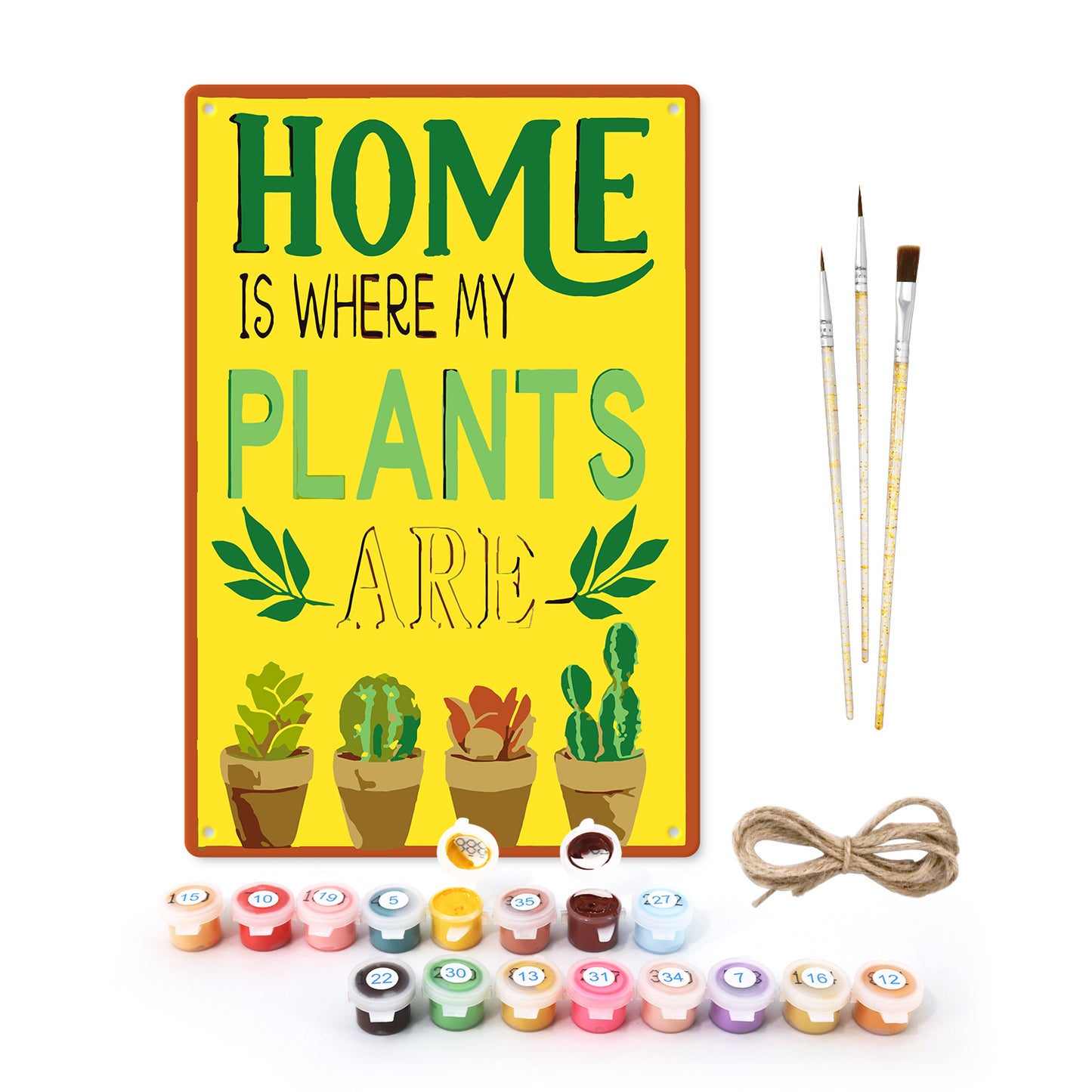 Home is Where My Plants Are – Vintage Paint by Numbers