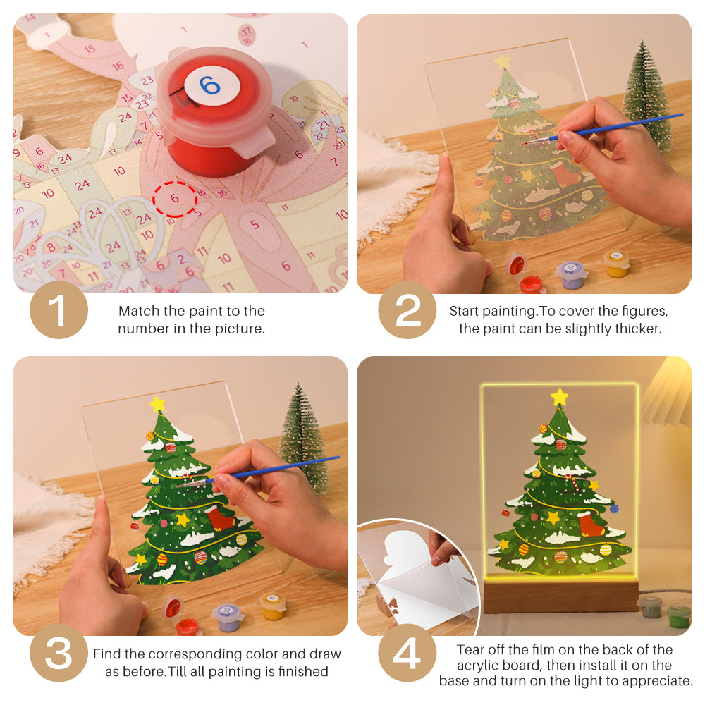 LED Christmas Tree Paint by Numbers