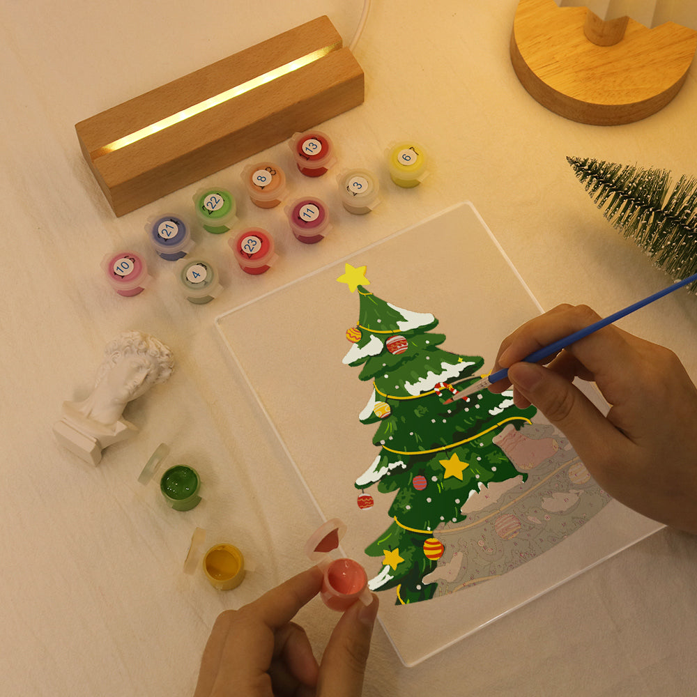 LED Christmas Tree Paint by Numbers