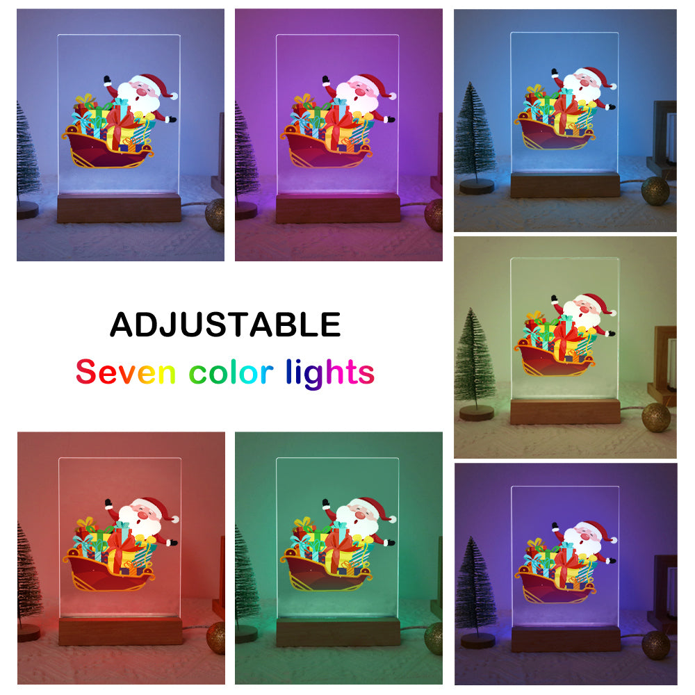 LED Santa on Sleigh Paint by Numbers