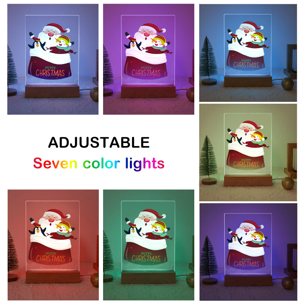 LED Santa with Elves Paint by Numbers
