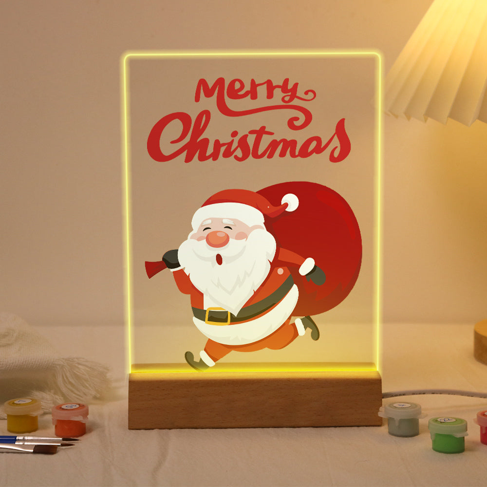 LED Santa with Gifts Paint by Numbers