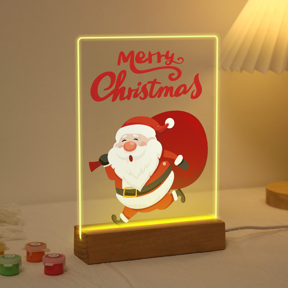LED Santa with Gifts Paint by Numbers