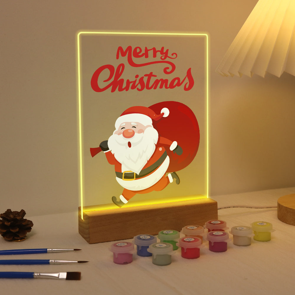 LED Santa with Gifts Paint by Numbers