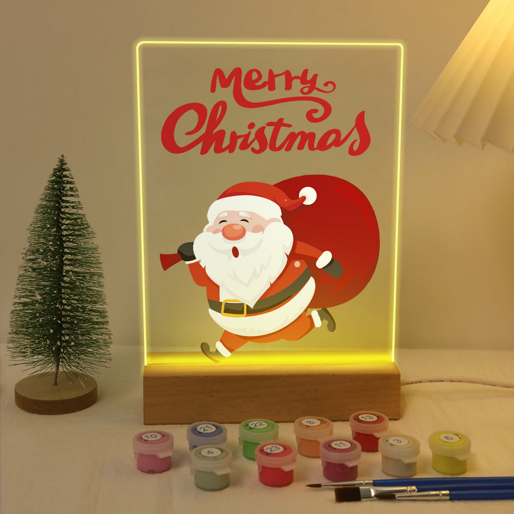 LED Santa with Gifts Paint by Numbers