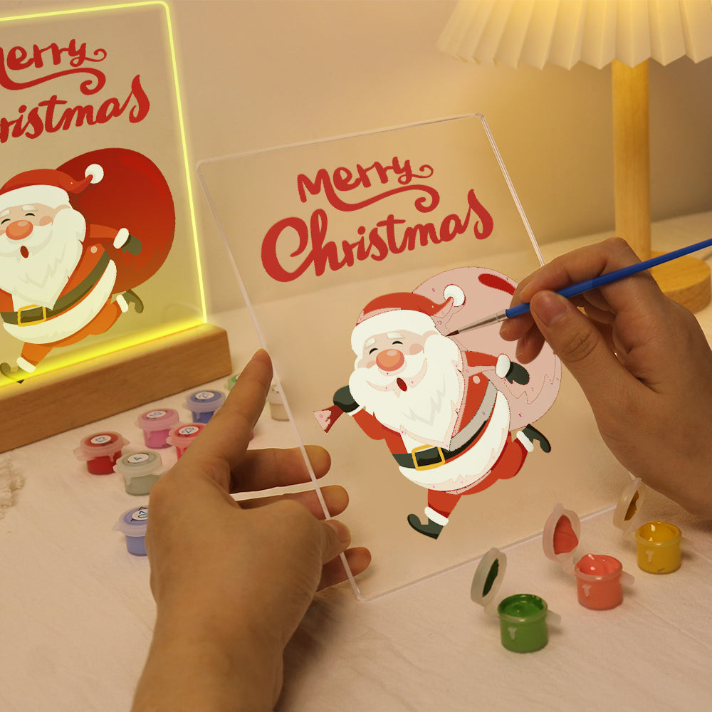 LED Santa with Gifts Paint by Numbers