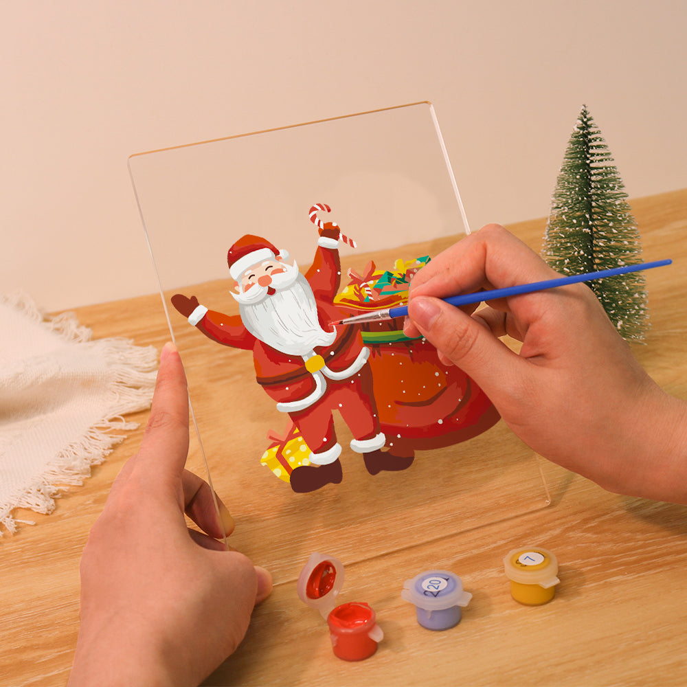 LED Santa with Gifts-2 Paint by Numbers