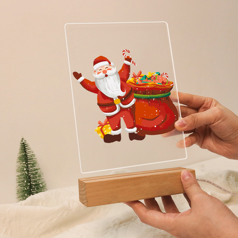 LED Santa with Gifts-2 Paint by Numbers