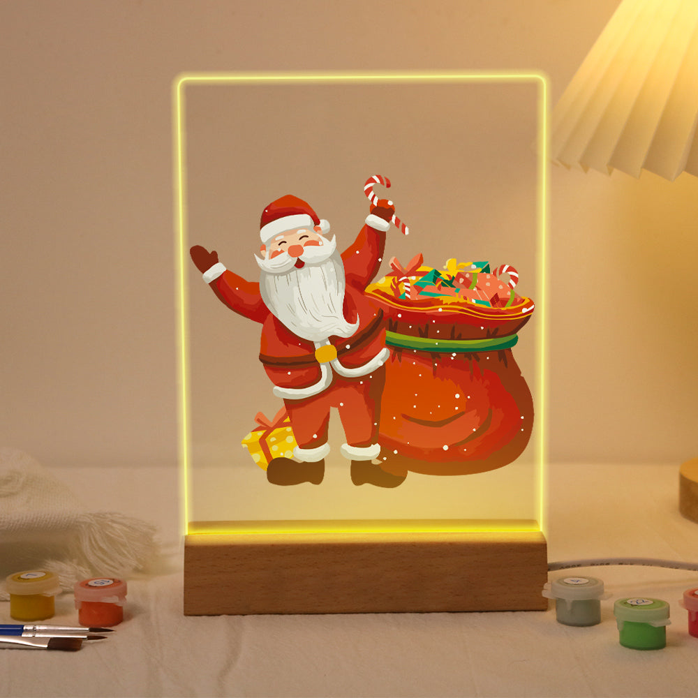 LED Santa with Gifts-2 Paint by Numbers