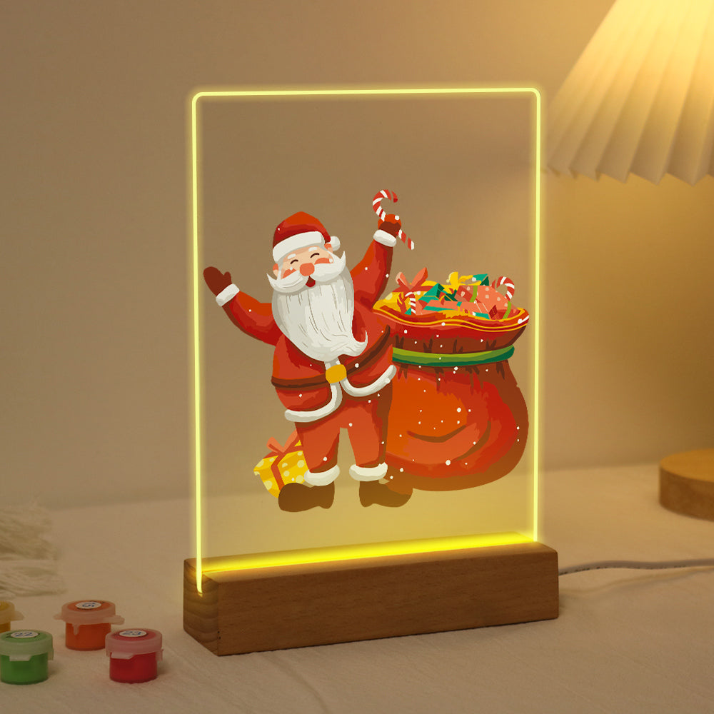 LED Santa with Gifts-2 Paint by Numbers