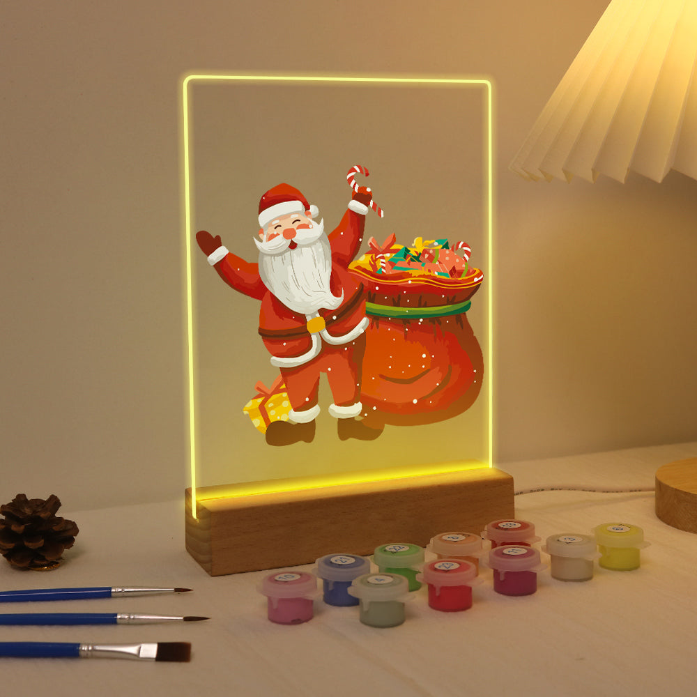 LED Santa with Gifts-2 Paint by Numbers