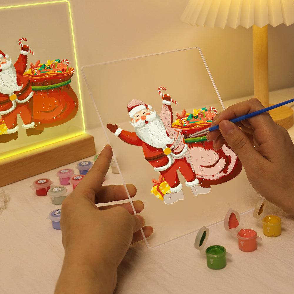 LED Santa with Gifts-2 Paint by Numbers