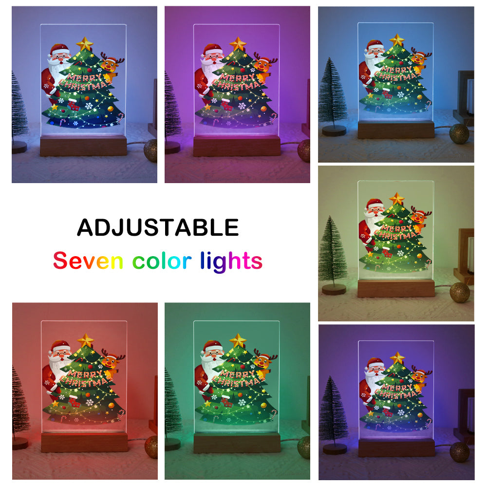 LED Santa and Christmas Tree Paint by Numbers