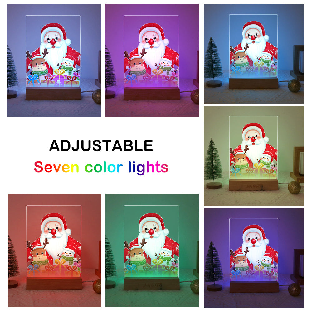 LED Santa with Gift Paint by Numbers