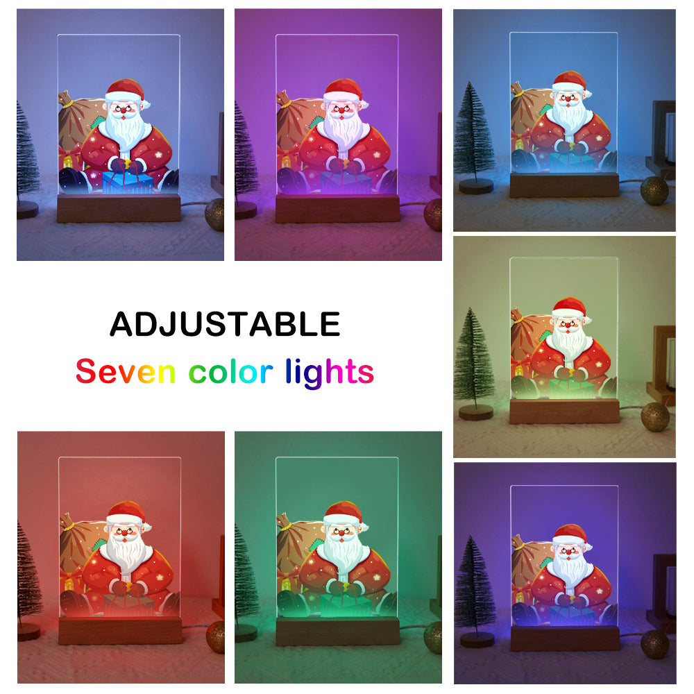 LED Santa Wrapping Gift Paint by Numbers