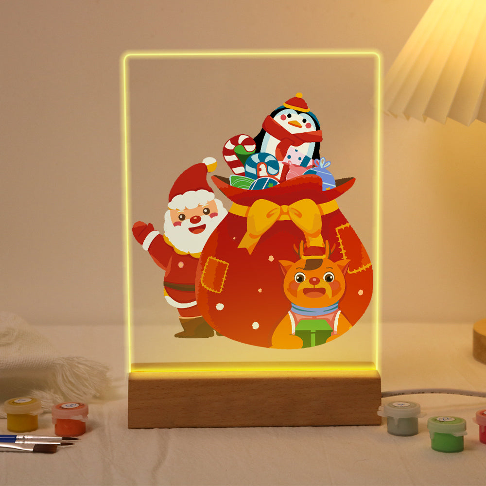 LED Santa in North Pole Paint by Numbers