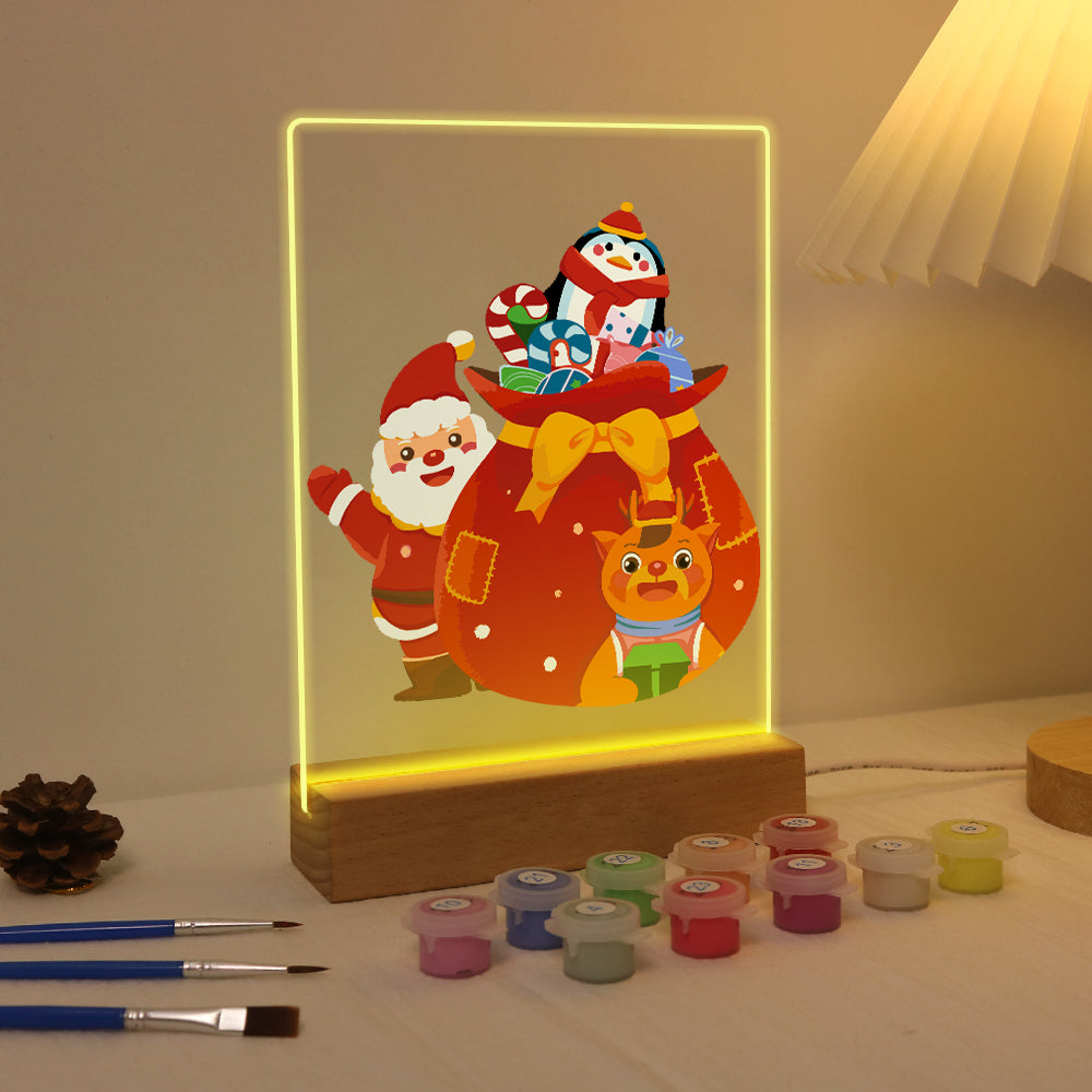 LED Santa in North Pole Paint by Numbers