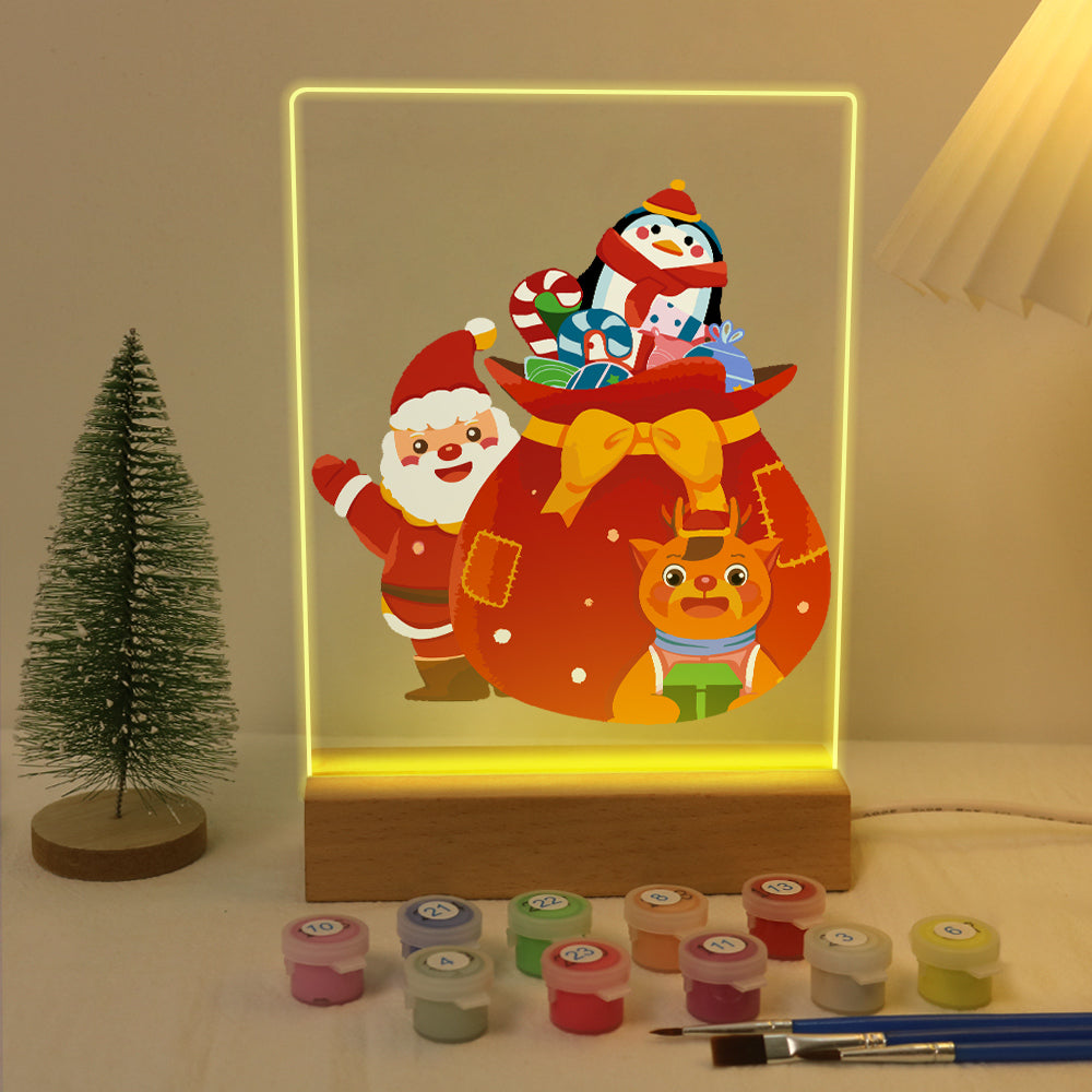 LED Santa in North Pole Paint by Numbers