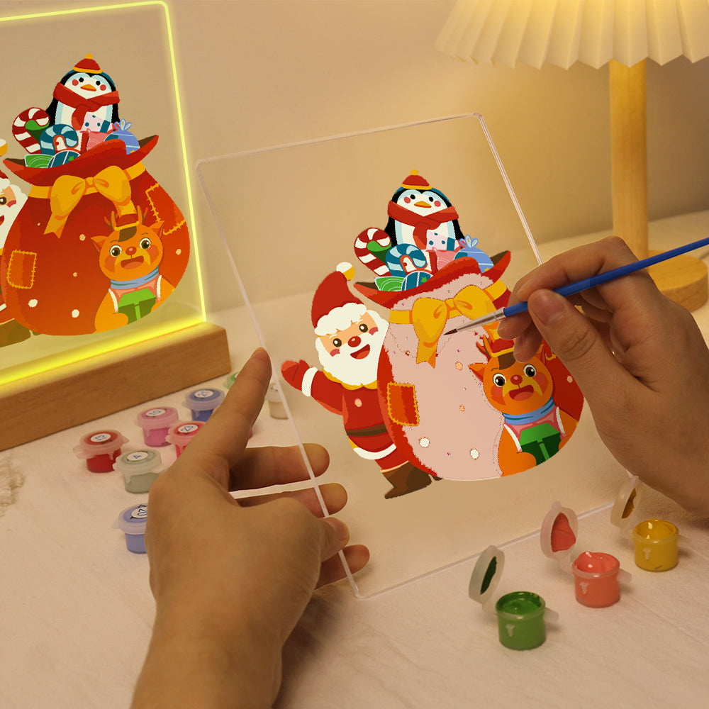 LED Santa in North Pole Paint by Numbers