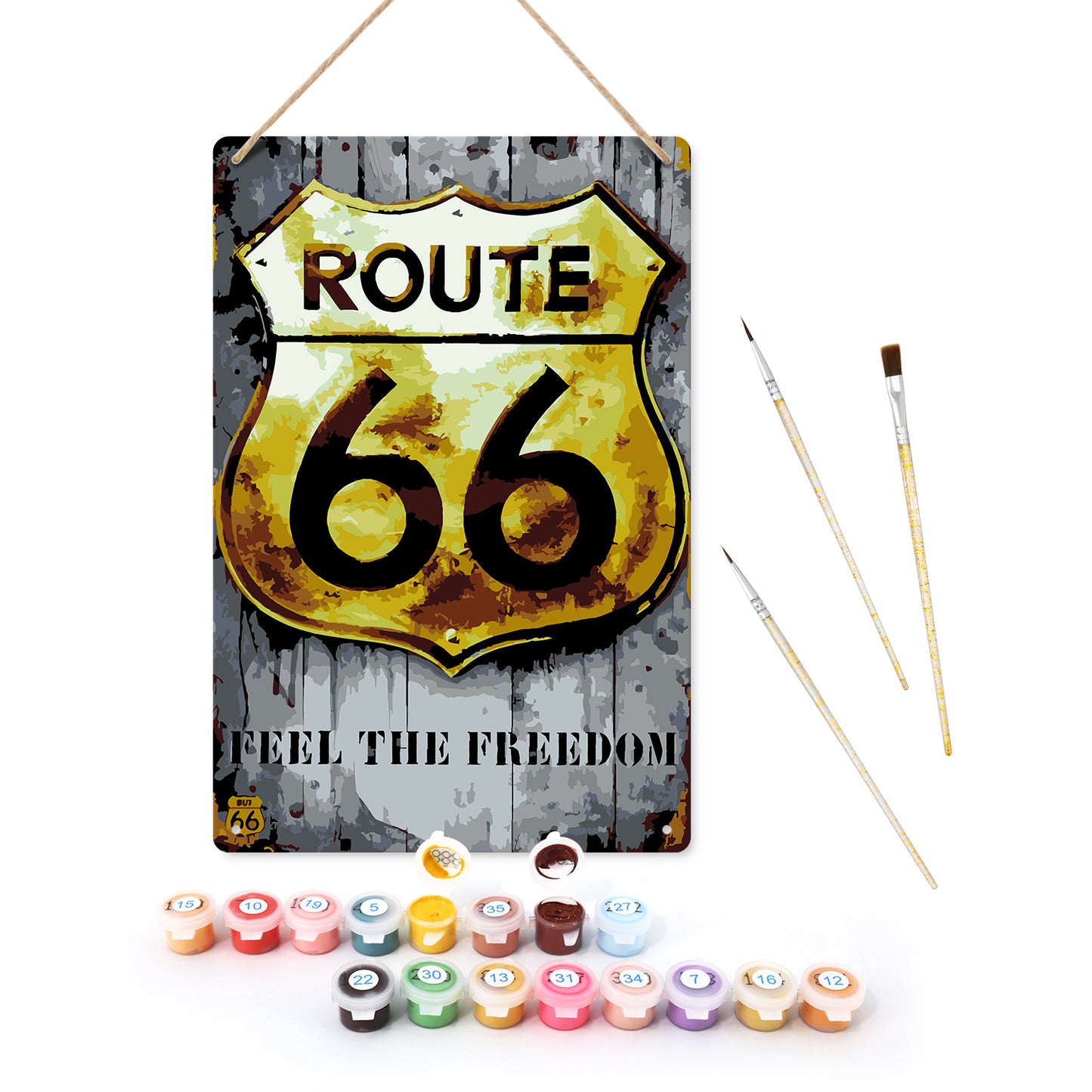 Route 66 – Feel the Freedom – Vintage Paint by Numbers
