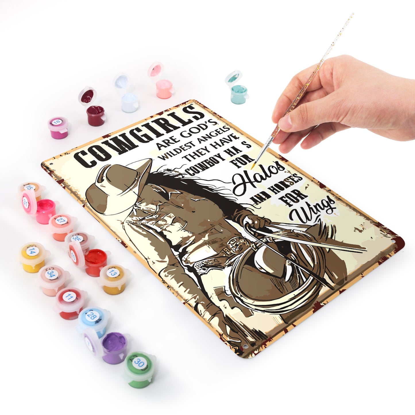 Cowgirls – God’s Wildest Angels – Vintage Paint by Numbers