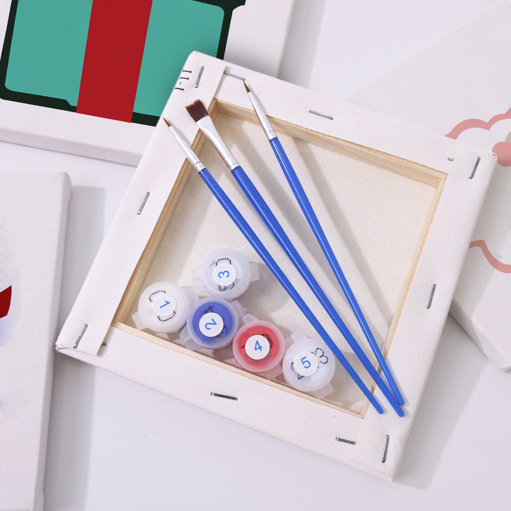 Holiday Treasures 4 Pack Mini Paint by Numbers Kit