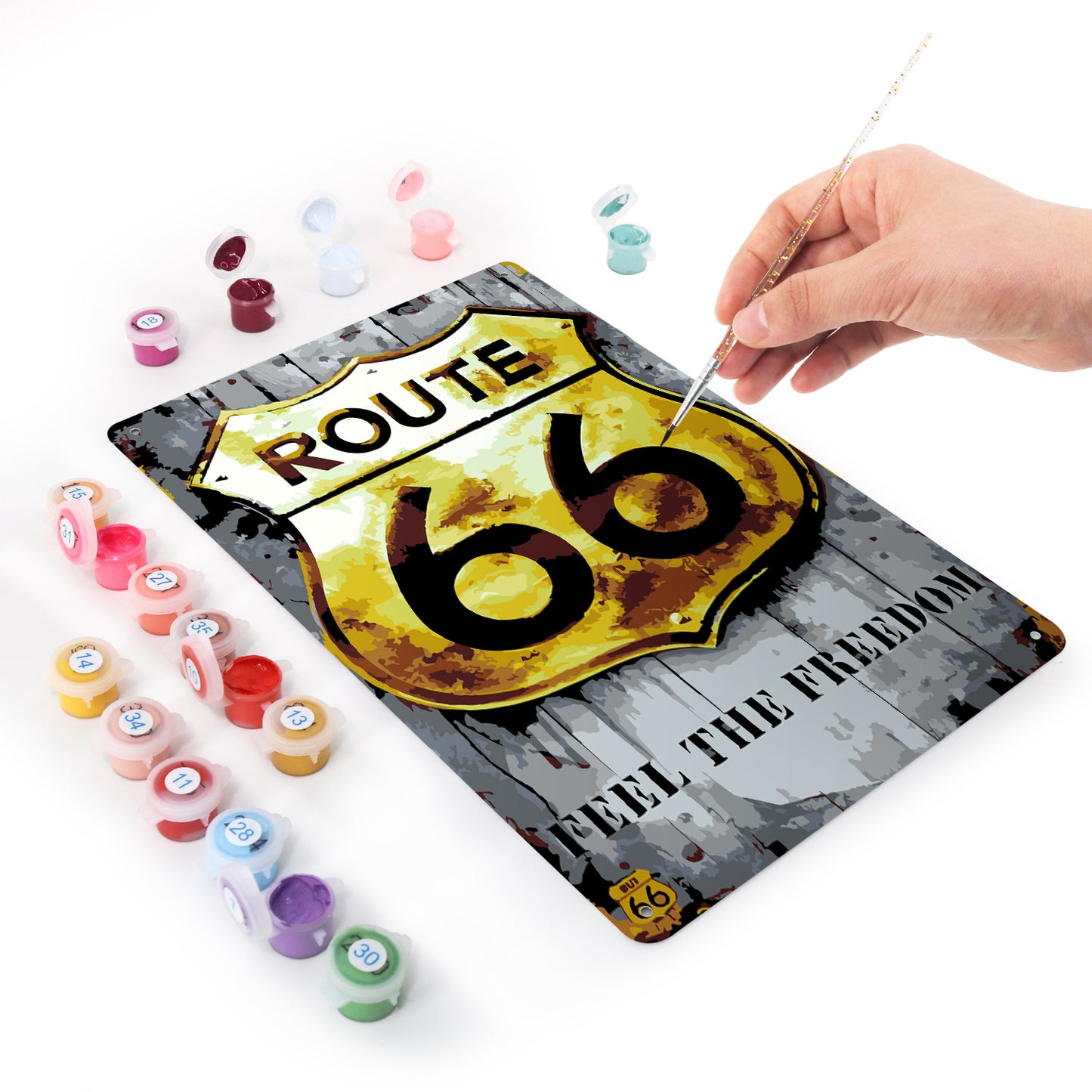 Route 66 – Feel the Freedom – Vintage Paint by Numbers
