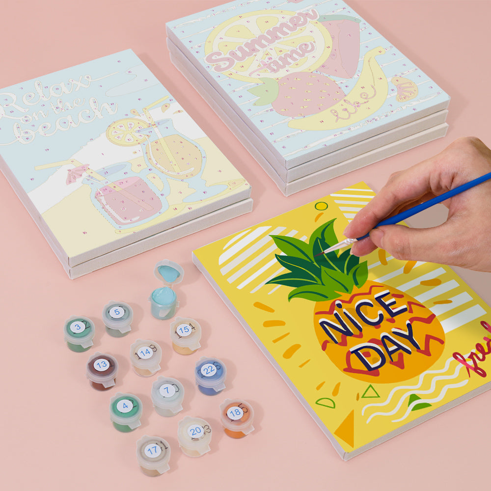 Hello June 6 Pack Mini Paint by Numbers Kit