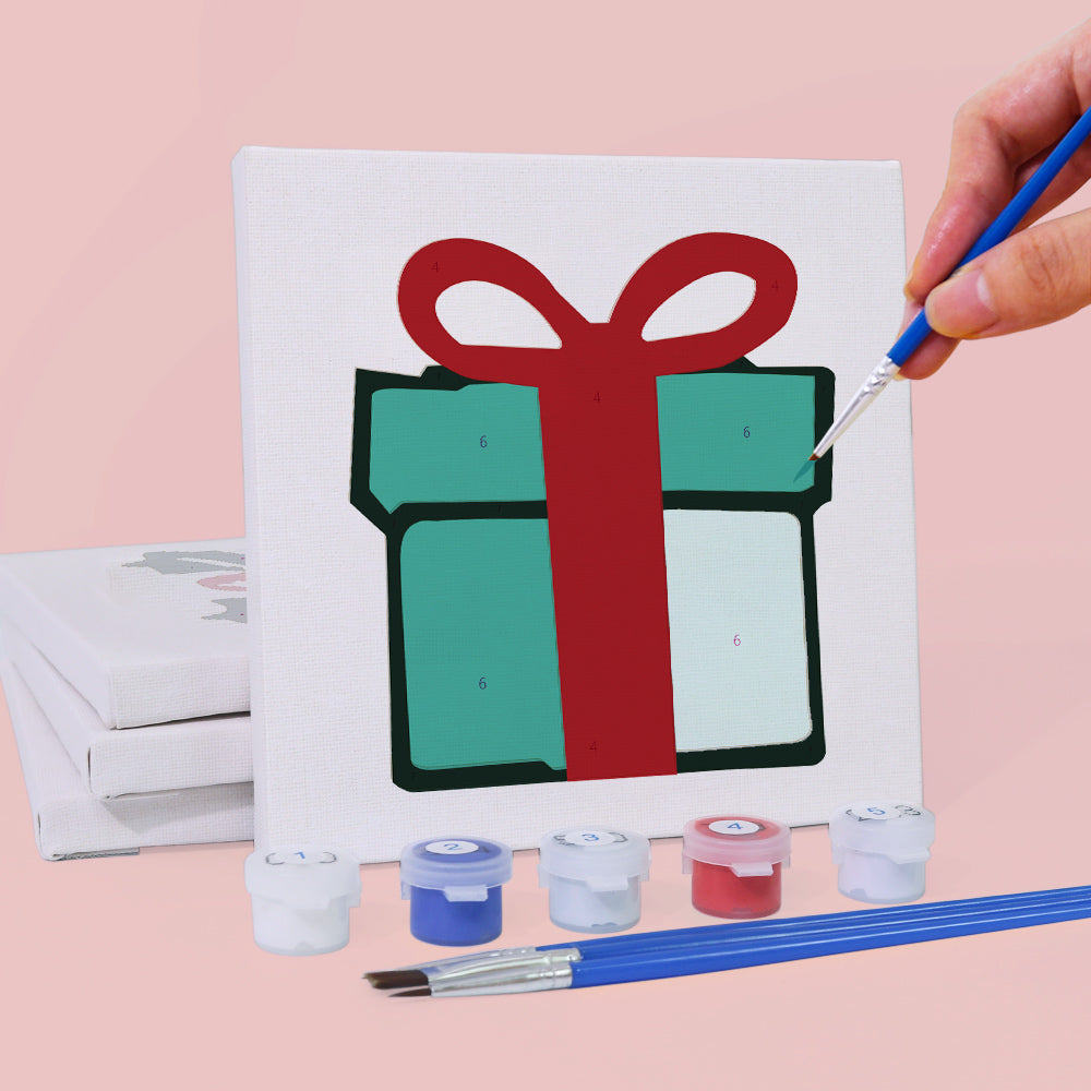Holiday Treasures 4 Pack Mini Paint by Numbers Kit