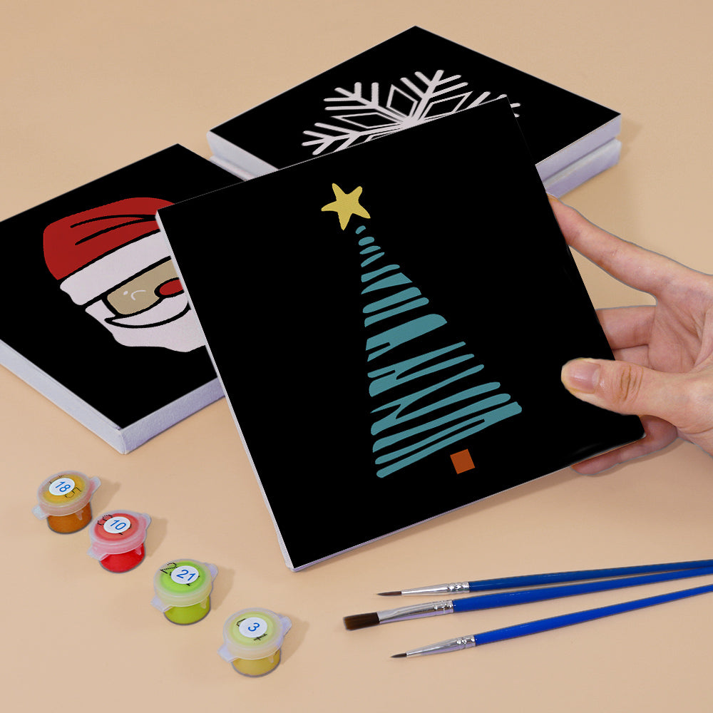 Festive Cheer 4 Pack Mini Paint by Numbers Kit