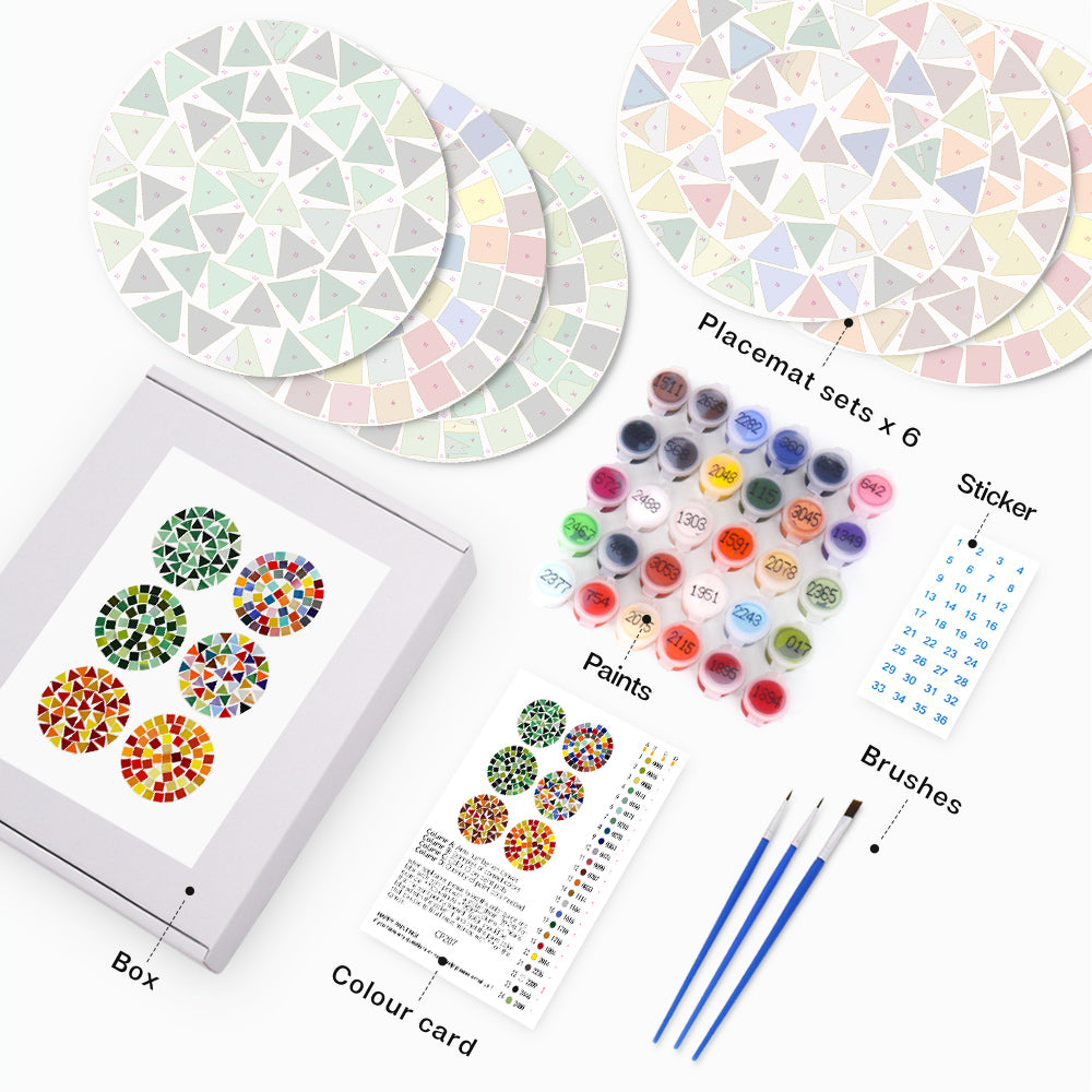 6 Piece Christmas Placemat Set 20cm - Set 9