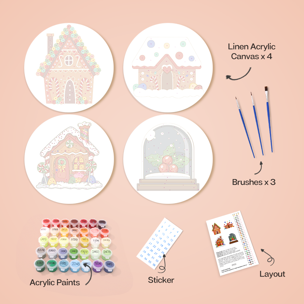 6 Piece Christmas Placemat Set 20cm - Set 27