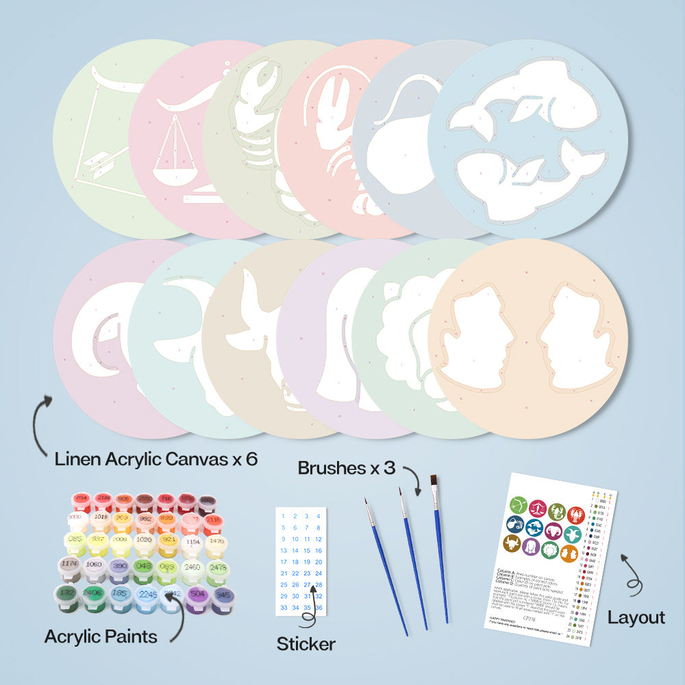 6 Piece Christmas Placemat Set 20cm - Set 20