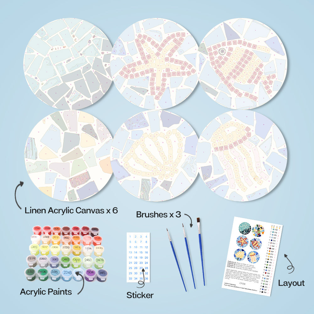 6 Piece Christmas Placemat Set 20cm - Set 10