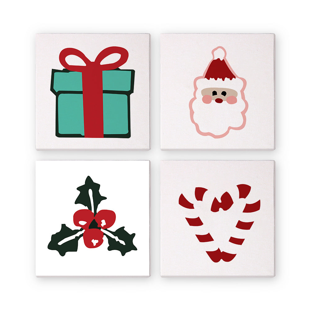 Holiday Treasures 4 Pack Mini Paint by Numbers Kit