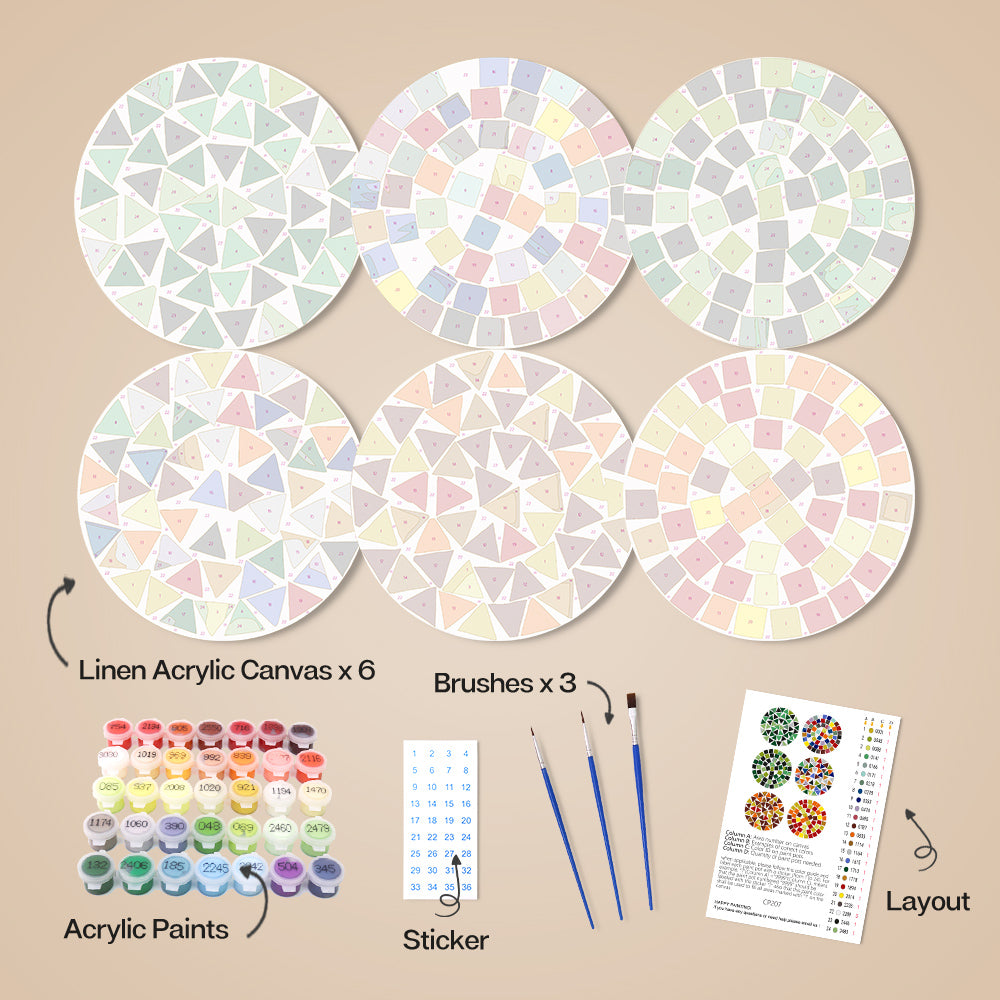 6 Piece Christmas Placemat Set 20cm - Set 9