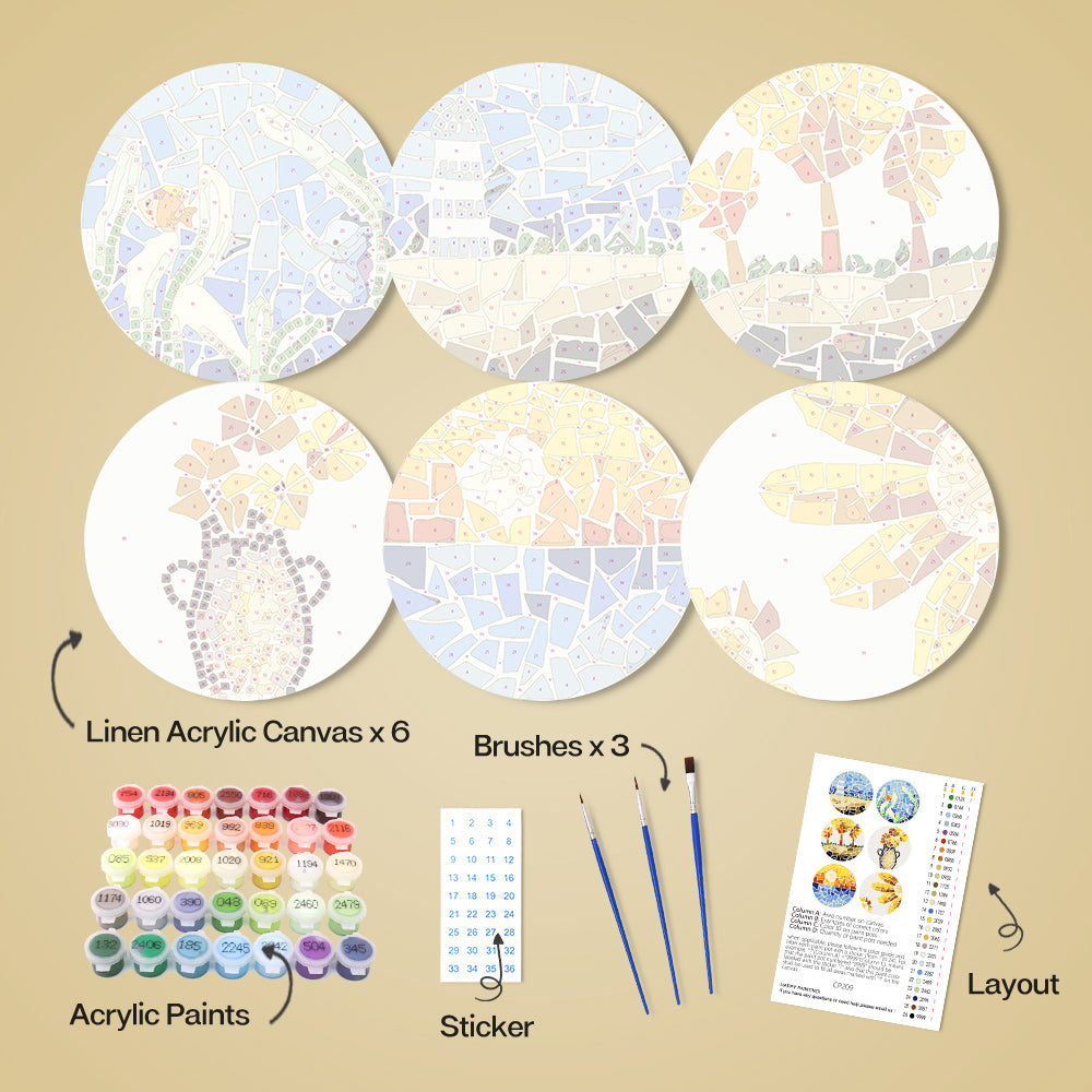 6 Piece Christmas Placemat Set 20cm - Set 11