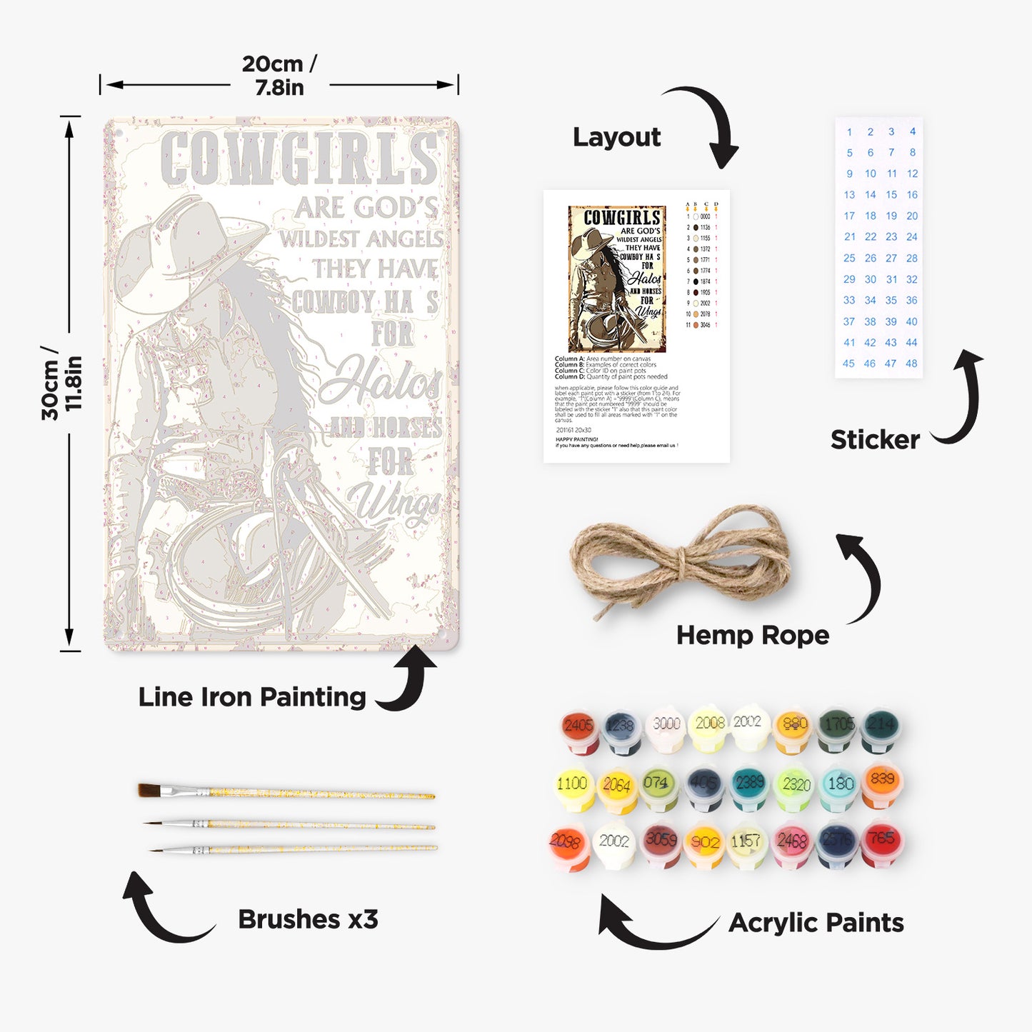Cowgirls – God’s Wildest Angels – Vintage Paint by Numbers