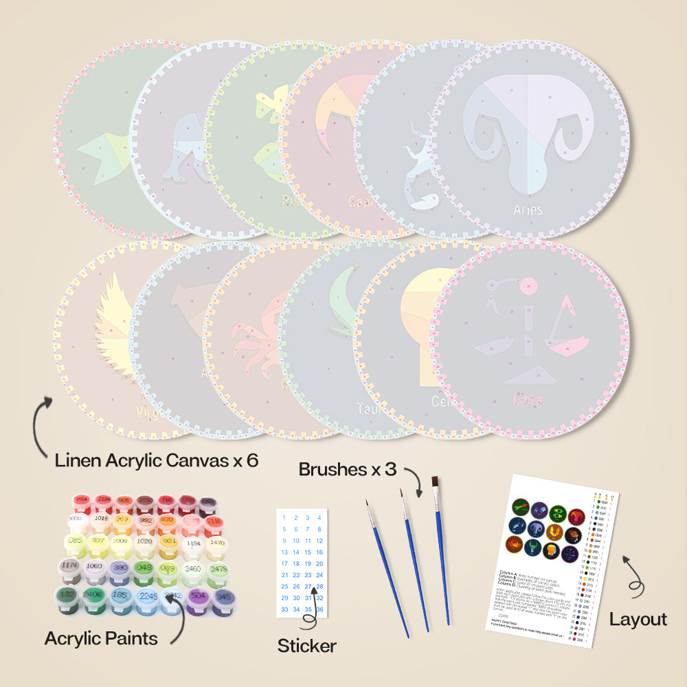 6 Piece Christmas Placemat Set 20cm - Set 22