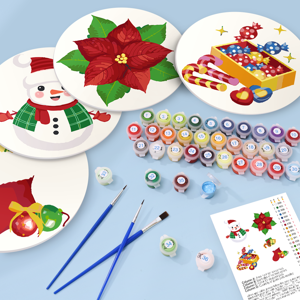 6 Piece Christmas Placemat Set 20cm - Set 28