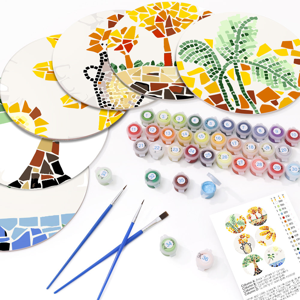 6 Piece Christmas Placemat Set 20cm - Set 12