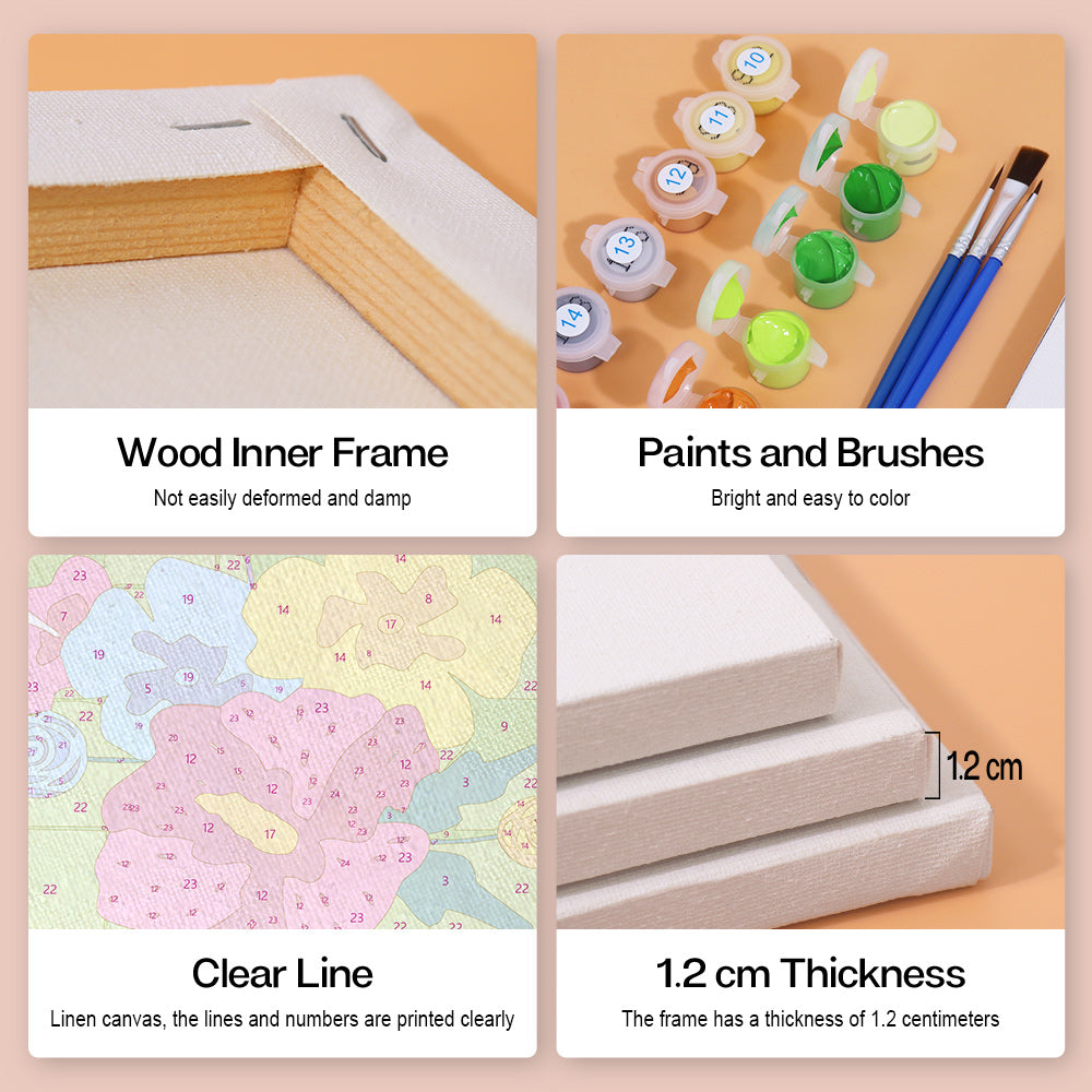 Hello June 6 Pack Mini Paint by Numbers Kit
