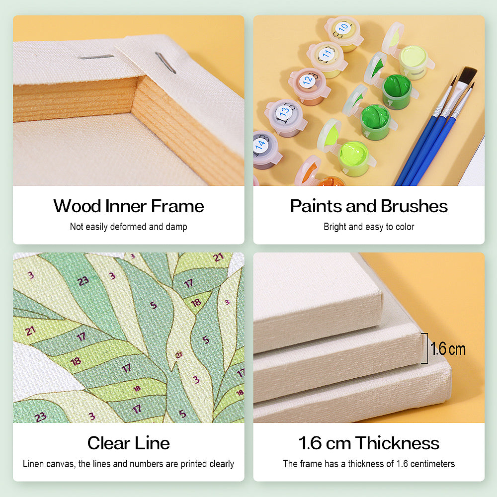 Houseplants 9 Pack Mini Paint by Numbers Kit