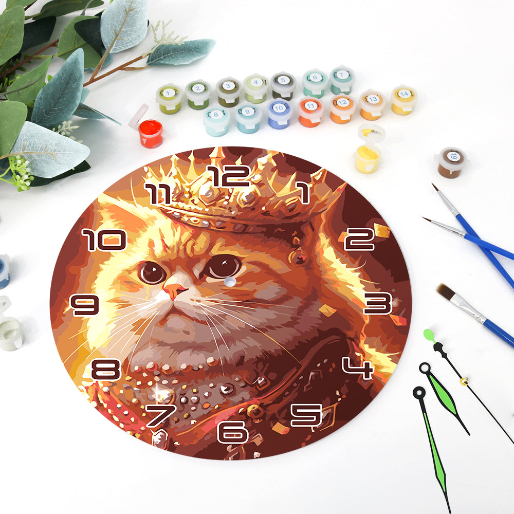 Paint the Moment – Regal Feline Clock Kit