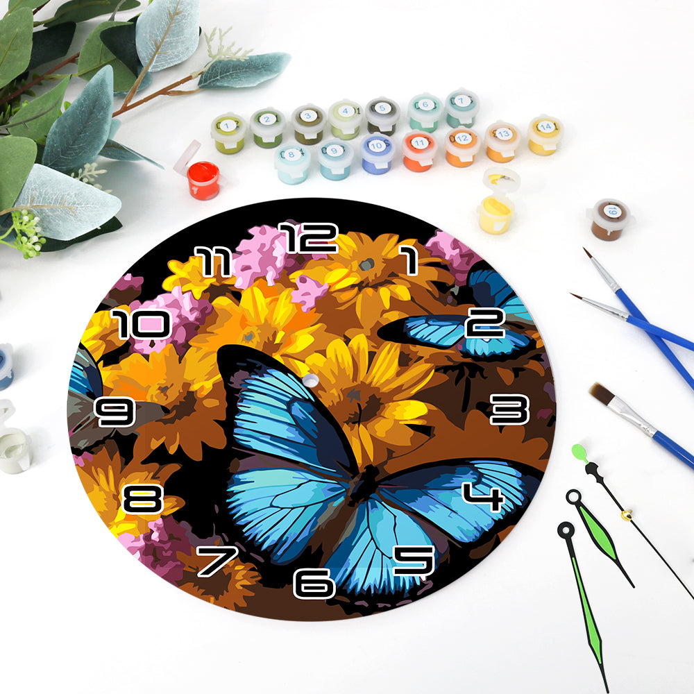 Paint the Moment – Butterfly Bloom Clock Kit