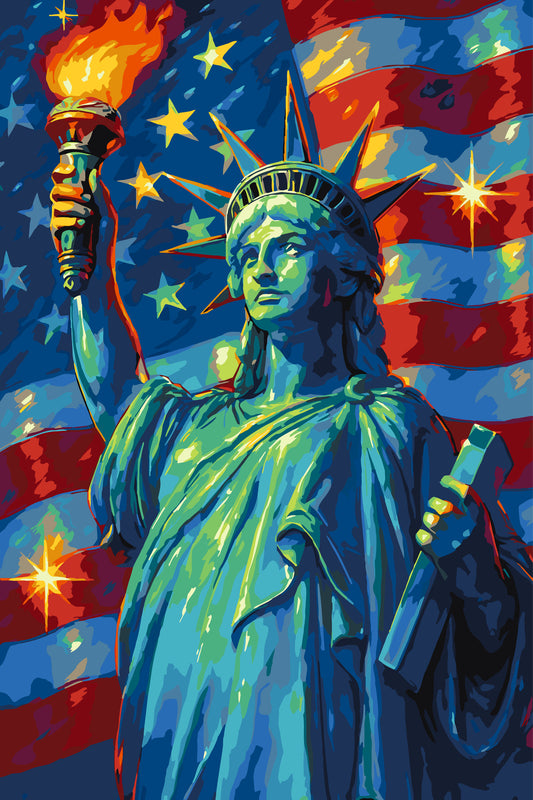 Freedom Monument Paint by Numbers Canvas Kit