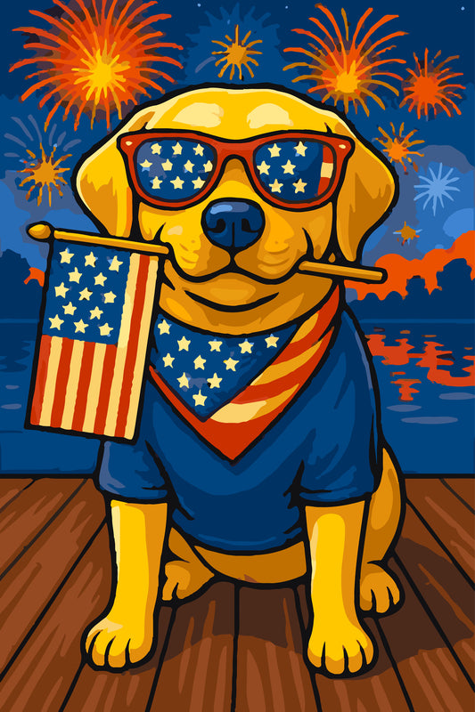 Labrador of Liberty - Day - Paint by Numbers Canvas Kit