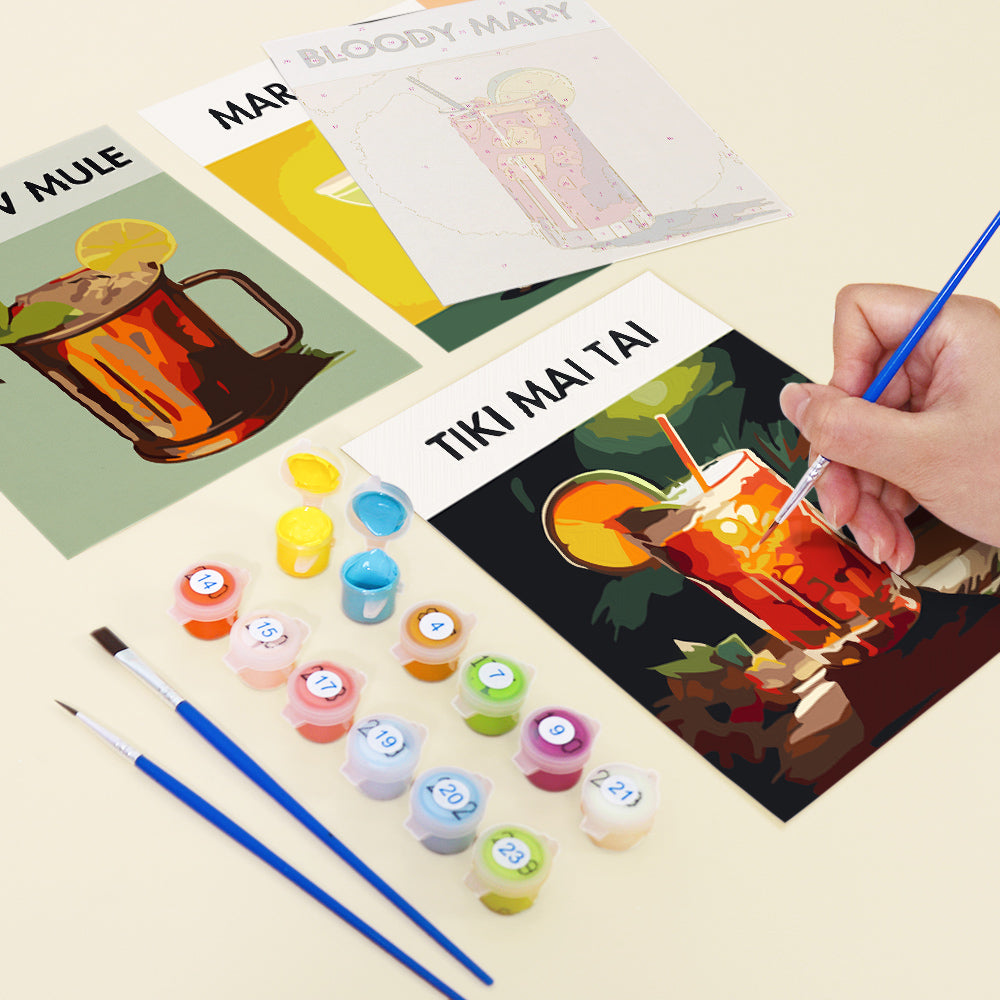 Liquid Icons 6 Pack Mini Paint by Numbers Kit