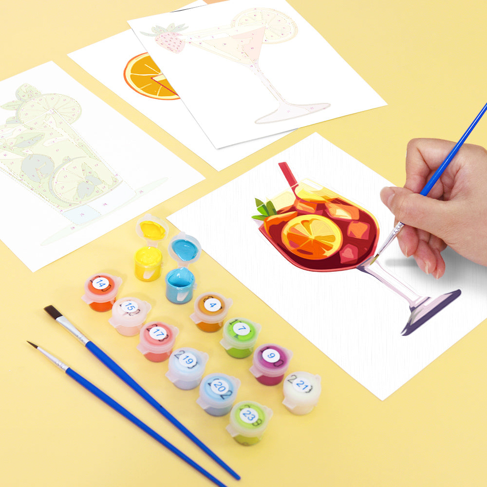 Tropical Toasts 6 Pack Mini Paint by Numbers Kit